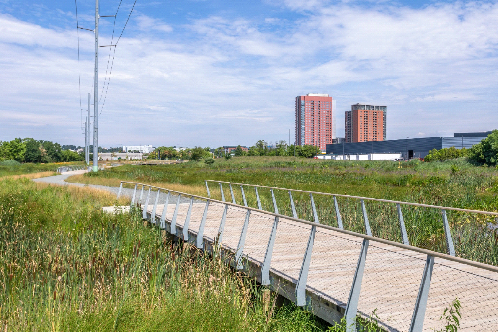 Walkway in Southbridge Wilmington Wetlands Park
